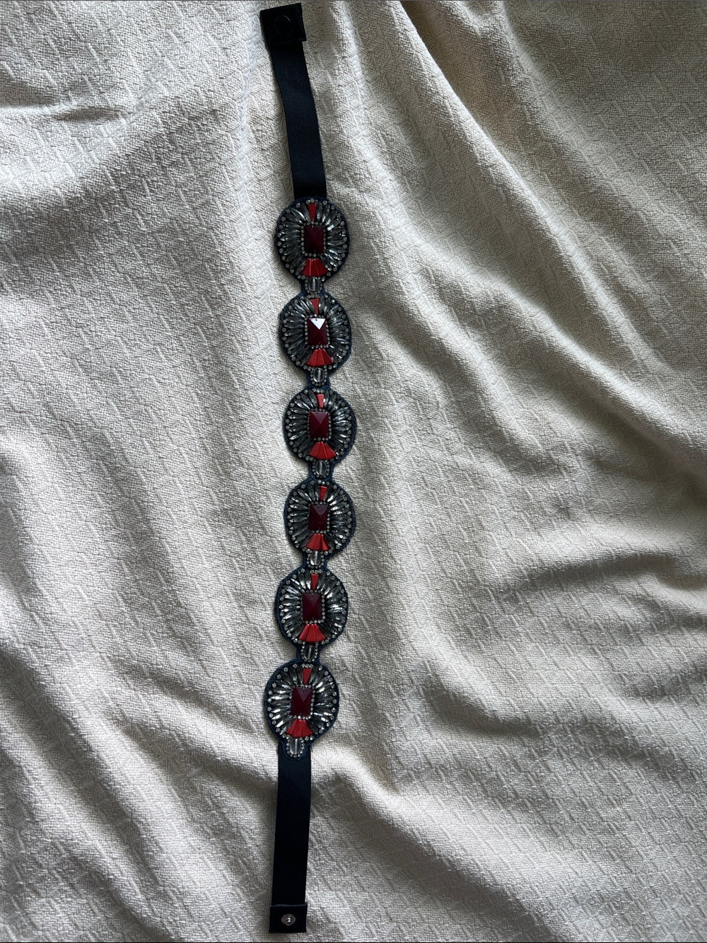 Anthropologie rhinestone and beaded stretchy belt vintage still stretchy